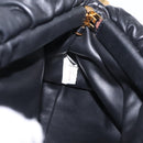 Bottega Veneta Chain Shoulder Bag Leather Black Gold Tone Auth ep16639M-16
