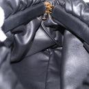 Bottega Veneta Chain Shoulder Bag Leather Black Gold Tone Auth ep16639M-17