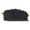 Bottega Veneta Chain Shoulder Bag Leather Black Gold Tone Auth ep16639M-2