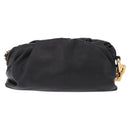 Bottega Veneta Chain Shoulder Bag Leather Black Gold Tone Auth ep16639M-3