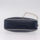 GUCCI GG Marmont Chain Shoulder Bag Leather Navy Silver 447632 Auth ep16640V-12
