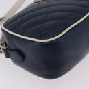 GUCCI GG Marmont Chain Shoulder Bag Leather Navy Silver 447632 Auth ep16640V-13