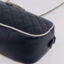GUCCI GG Marmont Chain Shoulder Bag Leather Navy Silver 447632 Auth ep16640V-14