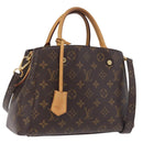 LOUIS VUITTON Monogram Montaigne BB Hand Bag 2way M41055 LV Auth ep16643V-1