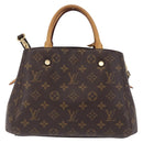 LOUIS VUITTON Monogram Montaigne BB Hand Bag 2way M41055 LV Auth ep16643V-3