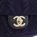 CHANEL Chain Shoulder Bag Knit Purple Gold Tone Paris-Hamburg Auth ep16644SAM-15