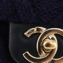 CHANEL Chain Shoulder Bag Knit Purple Gold Tone Paris-Hamburg Auth ep16644SAM-16