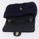 CHANEL Chain Shoulder Bag Knit Purple Gold Tone Paris-Hamburg Auth ep16644SAM-17