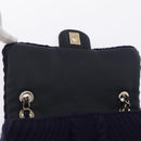 CHANEL Chain Shoulder Bag Knit Purple Gold Tone Paris-Hamburg Auth ep16644SAM-18