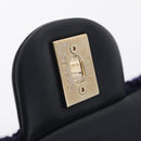 CHANEL Chain Shoulder Bag Knit Purple Gold Tone Paris-Hamburg Auth ep16644SAM-20