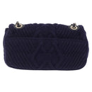 CHANEL Chain Shoulder Bag Knit Purple Gold Tone Paris-Hamburg Auth ep16644SAM-3