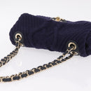 CHANEL Chain Shoulder Bag Knit Purple Gold Tone Paris-Hamburg Auth ep16644SAM-6