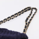 CHANEL Chain Shoulder Bag Knit Purple Gold Tone Paris-Hamburg Auth ep16644SAM-8