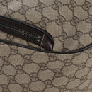 GUCCI GG Supreme Backpack PVC Beige Silver 223705 Auth ep16647V-14