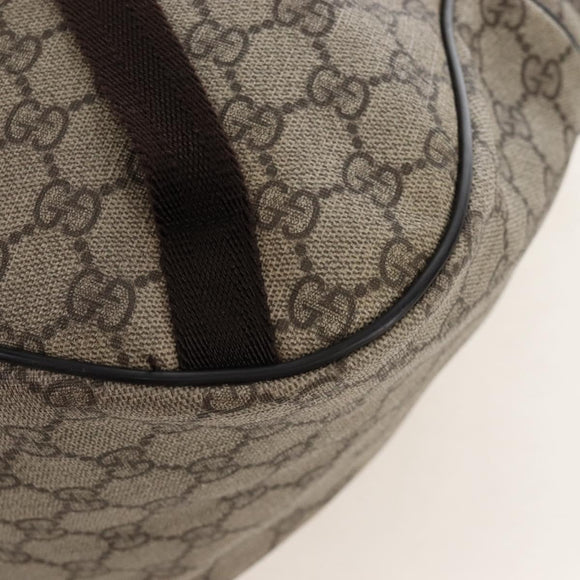 GUCCI GG Supreme Backpack PVC Beige Silver 223705 Auth ep16647V