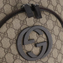 GUCCI GG Supreme Backpack PVC Beige Silver 223705 Auth ep16647V-18
