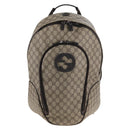 GUCCI GG Supreme Backpack PVC Beige Silver 223705 Auth ep16647V-2