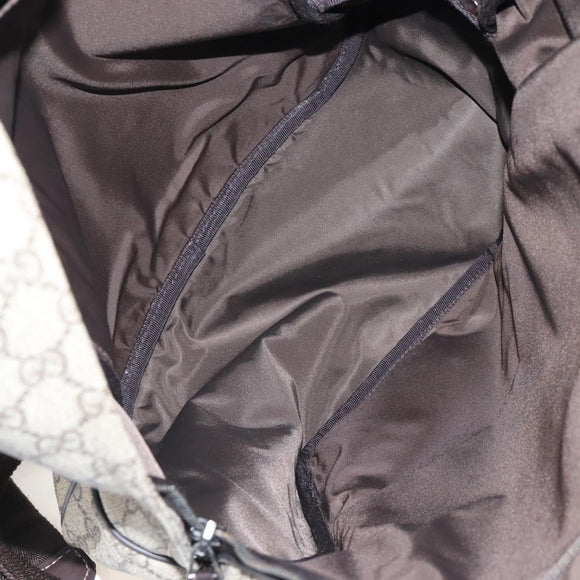 GUCCI GG Supreme Backpack PVC Beige Silver 223705 Auth ep16647V