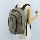 GUCCI GG Supreme Backpack PVC Beige Silver 223705 Auth ep16647V-29