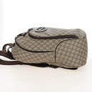 GUCCI GG Supreme Backpack PVC Beige Silver 223705 Auth ep16647V-4