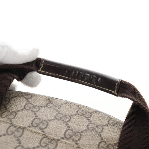 GUCCI GG Supreme Backpack PVC Beige Silver 223705 Auth ep16647V