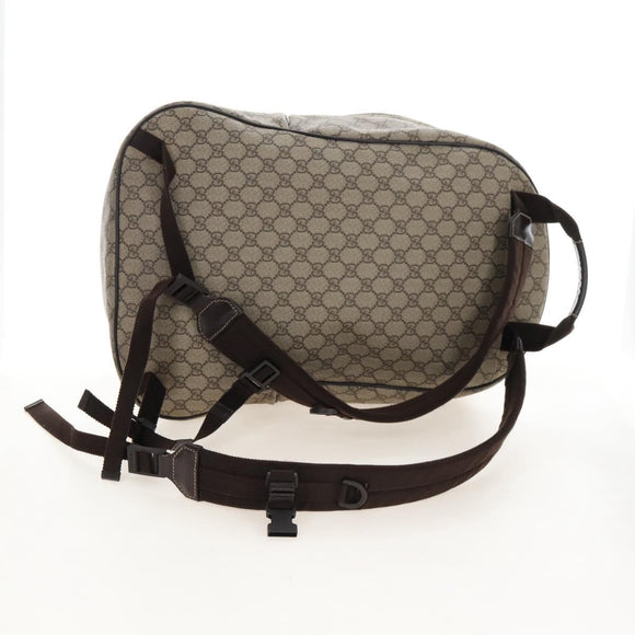 GUCCI GG Supreme Backpack PVC Beige Silver 223705 Auth ep16647V