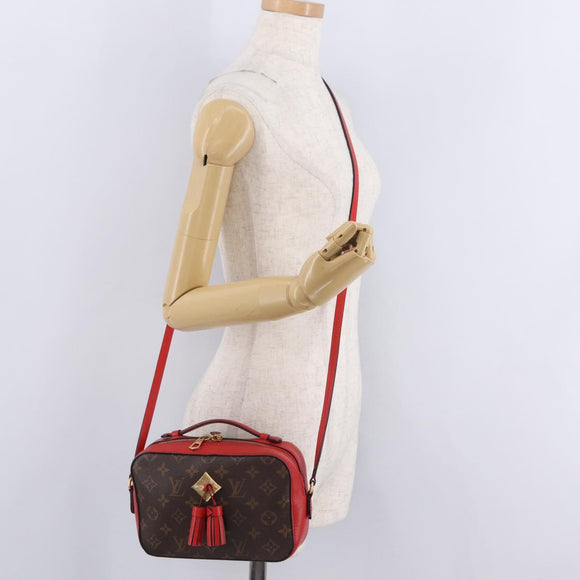 LOUIS VUITTON Monogram Saintonge Shoulder Bag Red M43556 LV Auth ep16654M