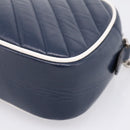 GUCCI GG Marmont Chain Shoulder Bag Leather Navy Silver 447632 Auth ep16656V-10