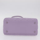 Christian Dior Lady Dior Canage Hand Bag Lamb Skin 2way Purple Auth ep16659SAM-12