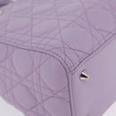 Christian Dior Lady Dior Canage Hand Bag Lamb Skin 2way Purple Auth ep16659SAM-13