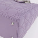 Christian Dior Lady Dior Canage Hand Bag Lamb Skin 2way Purple Auth ep16659SAM-14