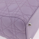 Christian Dior Lady Dior Canage Hand Bag Lamb Skin 2way Purple Auth ep16659SAM-15