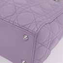 Christian Dior Lady Dior Canage Hand Bag Lamb Skin 2way Purple Auth ep16659SAM-16