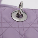 Christian Dior Lady Dior Canage Hand Bag Lamb Skin 2way Purple Auth ep16659SAM-17