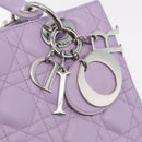Christian Dior Lady Dior Canage Hand Bag Lamb Skin 2way Purple Auth ep16659SAM-18