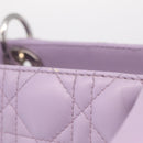 Christian Dior Lady Dior Canage Hand Bag Lamb Skin 2way Purple Auth ep16659SAM-20