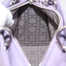 Christian Dior Lady Dior Canage Hand Bag Lamb Skin 2way Purple Auth ep16659SAM-23