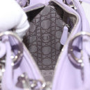Christian Dior Lady Dior Canage Hand Bag Lamb Skin 2way Purple Auth ep16659SAM-24