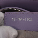 Christian Dior Lady Dior Canage Hand Bag Lamb Skin 2way Purple Auth ep16659SAM-27