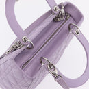 Christian Dior Lady Dior Canage Hand Bag Lamb Skin 2way Purple Auth ep16659SAM-6