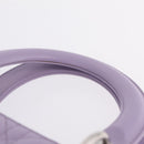 Christian Dior Lady Dior Canage Hand Bag Lamb Skin 2way Purple Auth ep16659SAM-8