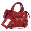 Balenciaga Classic Metal Edge Mini City Hand Bag Leather 390160 Auth ep16663M-1
