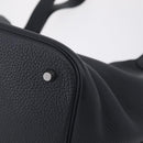 HERMES Picotan Lock MM Hand Bag Taurillon Clemence Navy Silver Auth ep16671SM-17