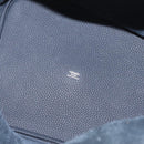 HERMES Picotan Lock MM Hand Bag Taurillon Clemence Navy Silver Auth ep16671SM-23