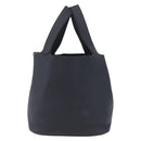 HERMES Picotan Lock MM Hand Bag Taurillon Clemence Navy Silver Auth ep16671SM-13