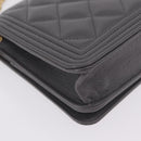 CHANEL Boy Chanel Matelasse Chain Shoulder Wallet Caviar Skin CC Auth ep16675SAM-12