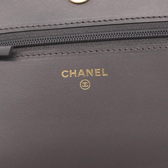 CHANEL Boy Chanel Matelasse Chain Shoulder Wallet Caviar Skin CC Auth ep16675SAM