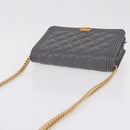 CHANEL Boy Chanel Matelasse Chain Shoulder Wallet Caviar Skin CC Auth ep16675SAM-6