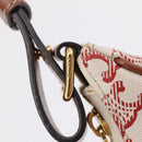 CELINE Triomphe Ava Shoulder Bag PVC Leather White Gold Tone Auth ep16681M-15
