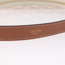 CELINE Triomphe Ava Shoulder Bag PVC Leather White Gold Tone Auth ep16681M-16